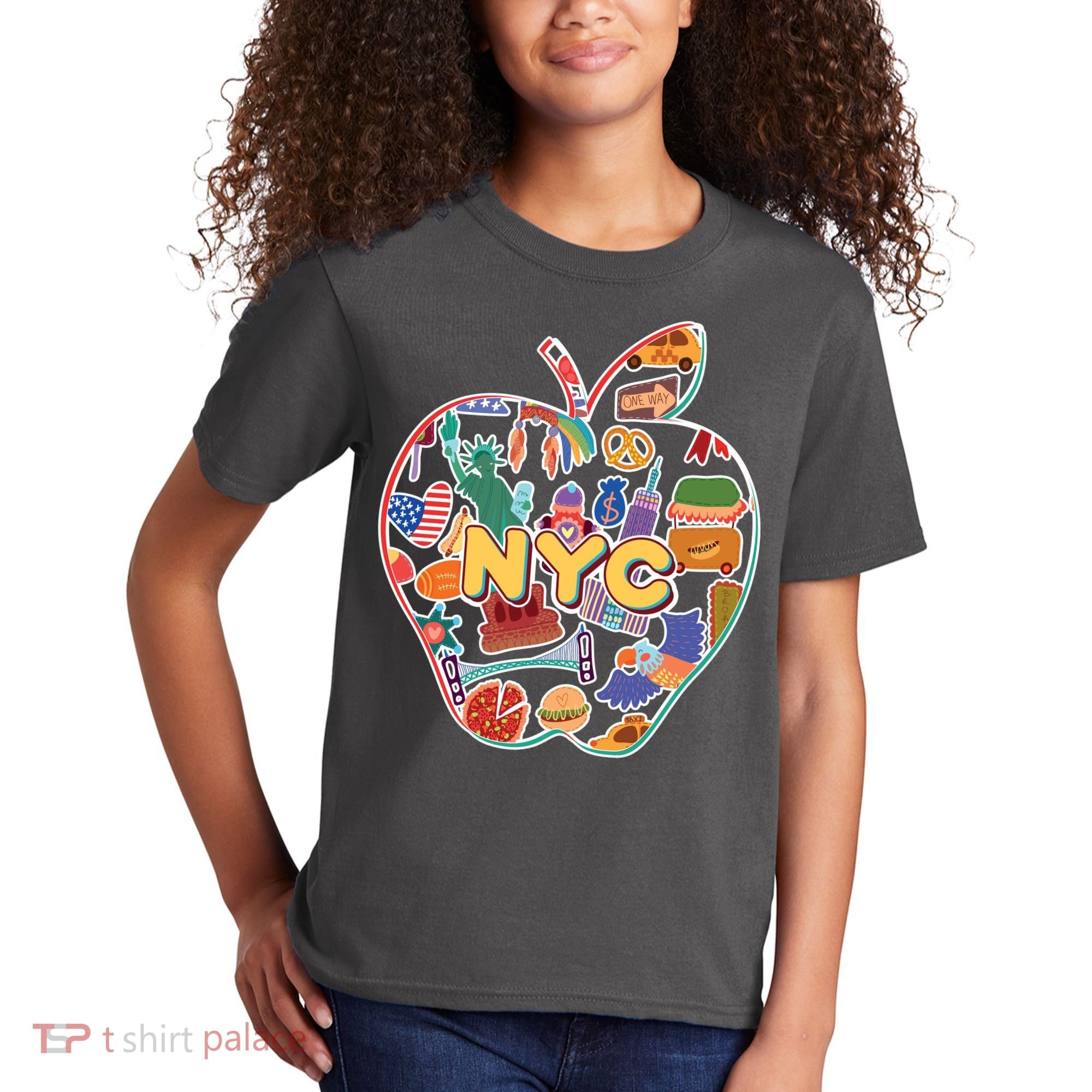 NYC Apple Doodle Kids T-Shirt