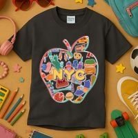 NYC Apple Doodle Kids T-Shirt thumb 3