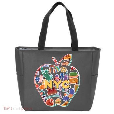NYC Apple Doodle Tote Bag