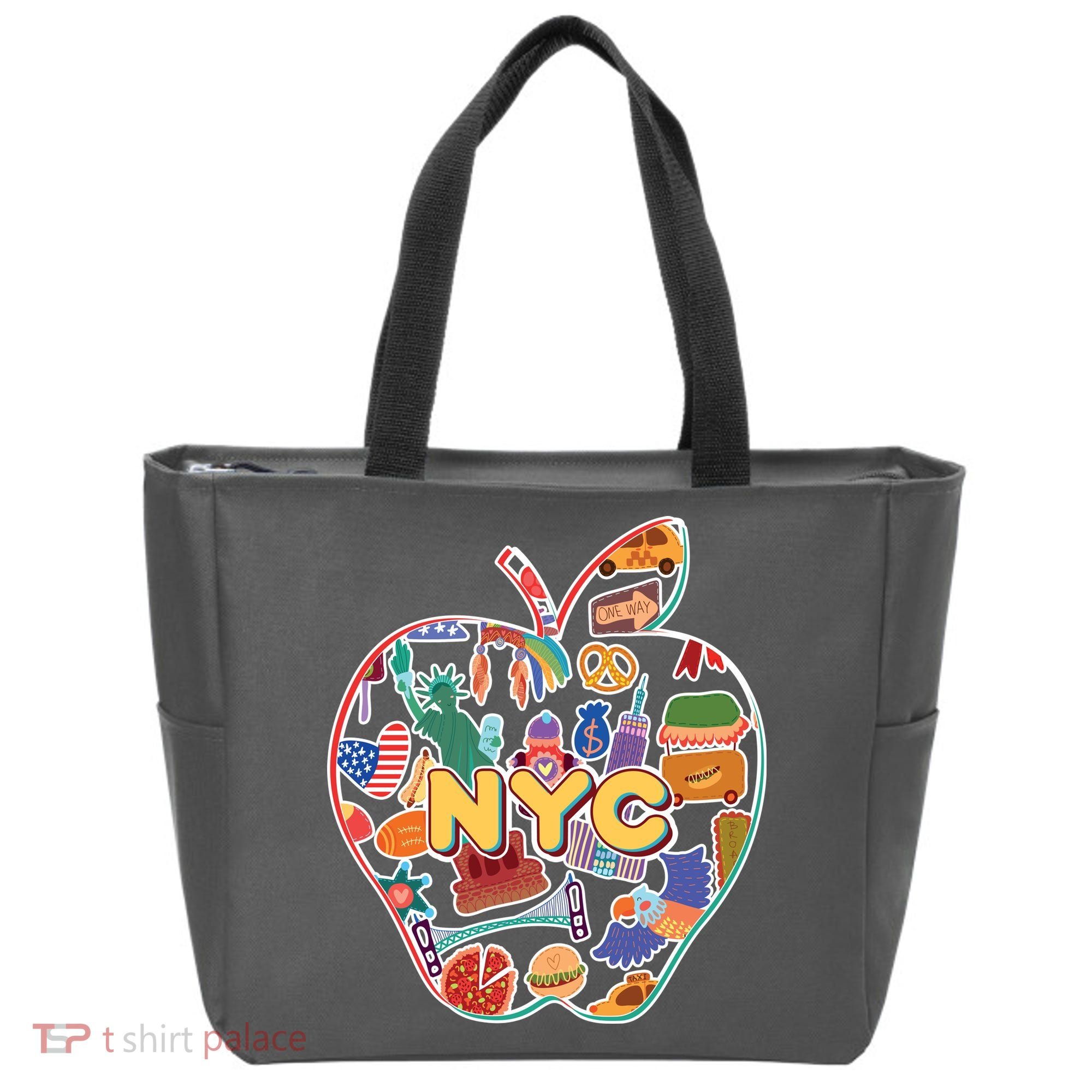 NYC Apple Doodle Tote Bag