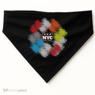 NYC New York City Vinyl Record USA-Made Doggie Bandana
