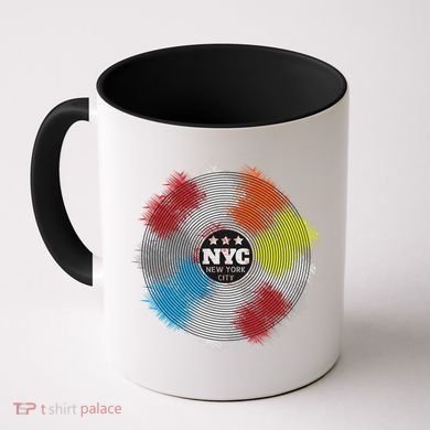 NYC New York City Vinyl Record Coffee Mug