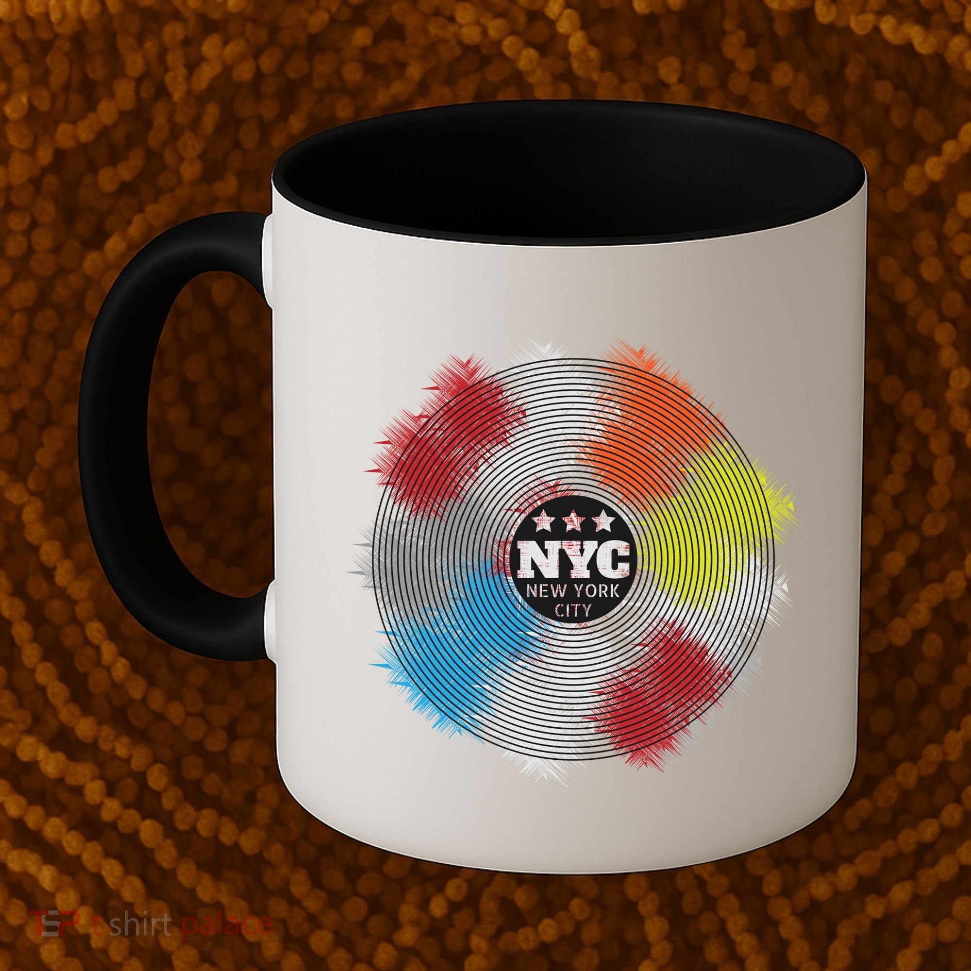 NYC New York City Vinyl Record Coffee Mug