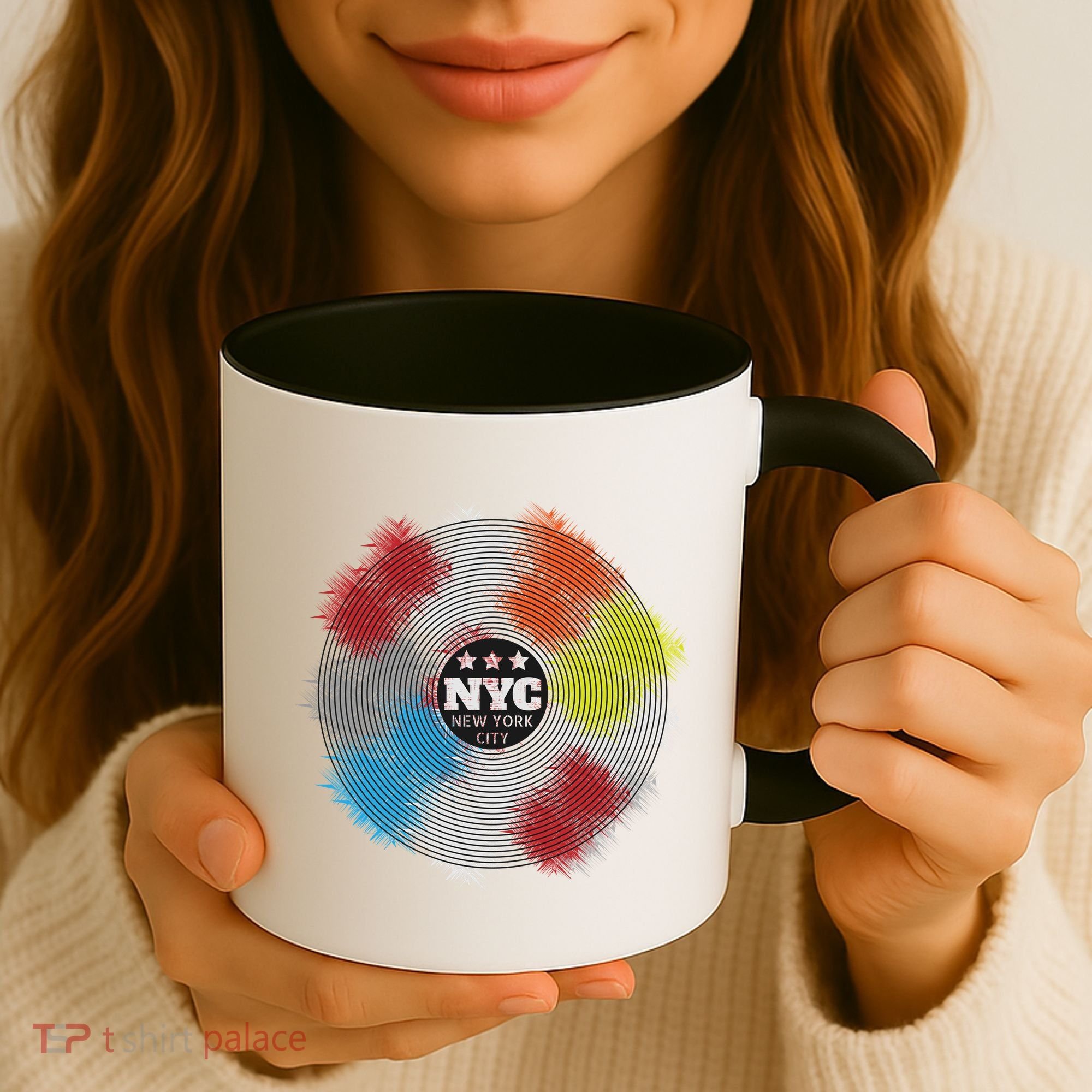 NYC New York City Vinyl Record Coffee Mug