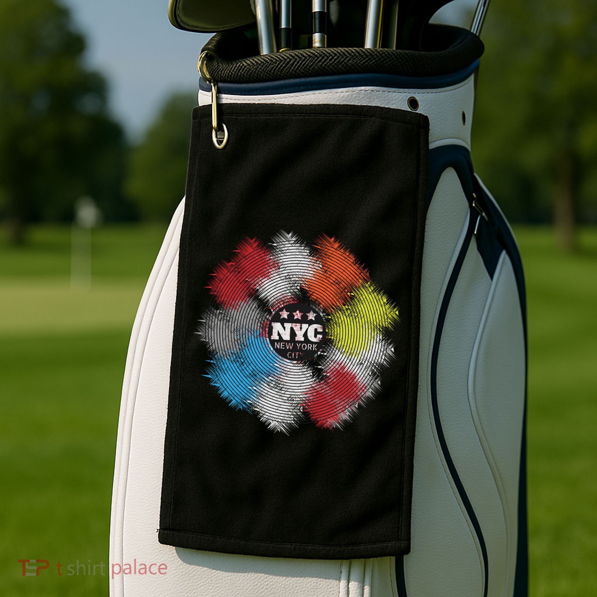 NYC New York City Vinyl Record Golf Towel