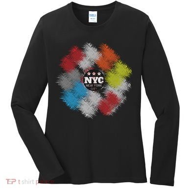 NYC New York City Vinyl Record Women's Long Sleeve Shirt