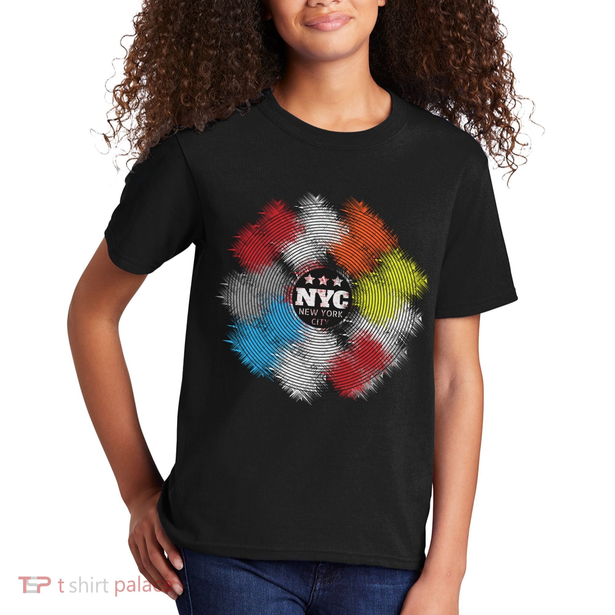 NYC New York City Vinyl Record Kids T-Shirt