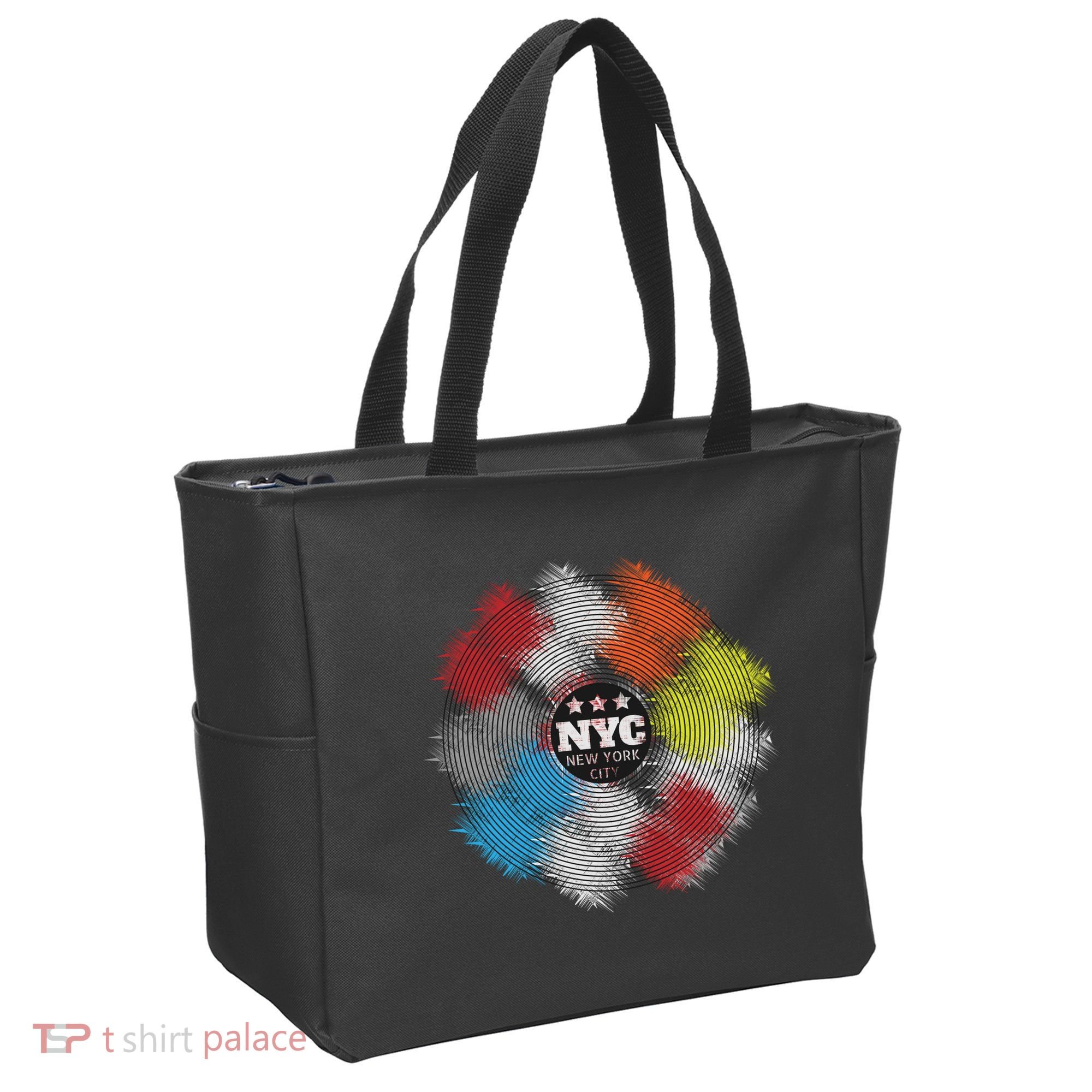 NYC New York City Vinyl Record Tote Bag