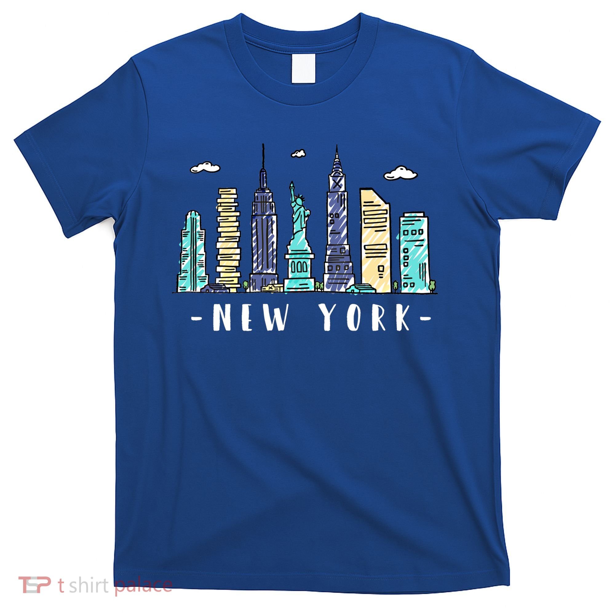 New York City Nyc Skyline Ny Watercolor Souvenir Gift Cool Gift T-Shirt