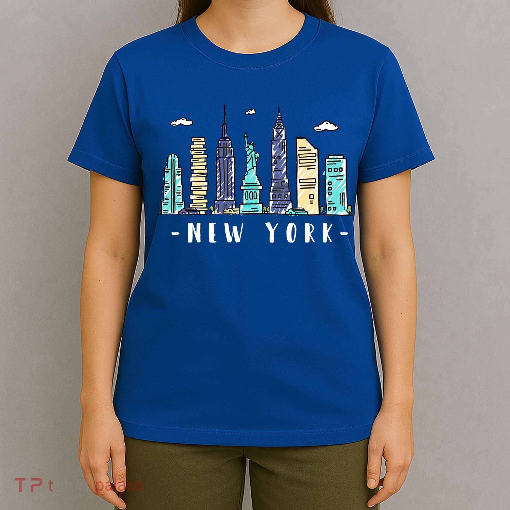 New York City Nyc Skyline Ny Watercolor Souvenir Gift Cool Gift T-Shirt