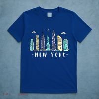 New York City Nyc Skyline Ny Watercolor Souvenir Gift Cool Gift T-Shirt thumb 5