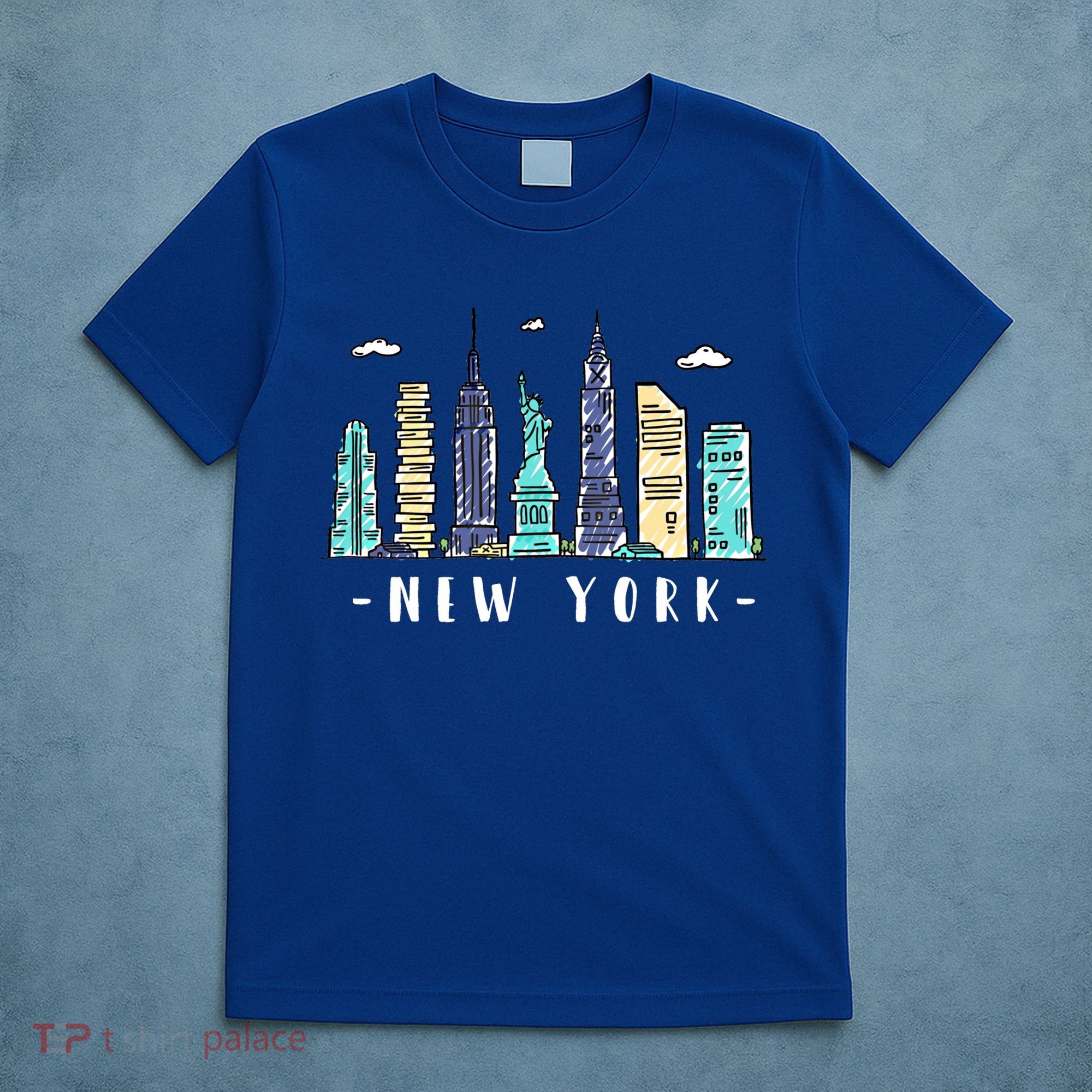 New York City Nyc Skyline Ny Watercolor Souvenir Gift Cool Gift T-Shirt