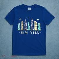 New York City Nyc Skyline Ny Watercolor Souvenir Gift Cute Gift T-Shirt thumb 5