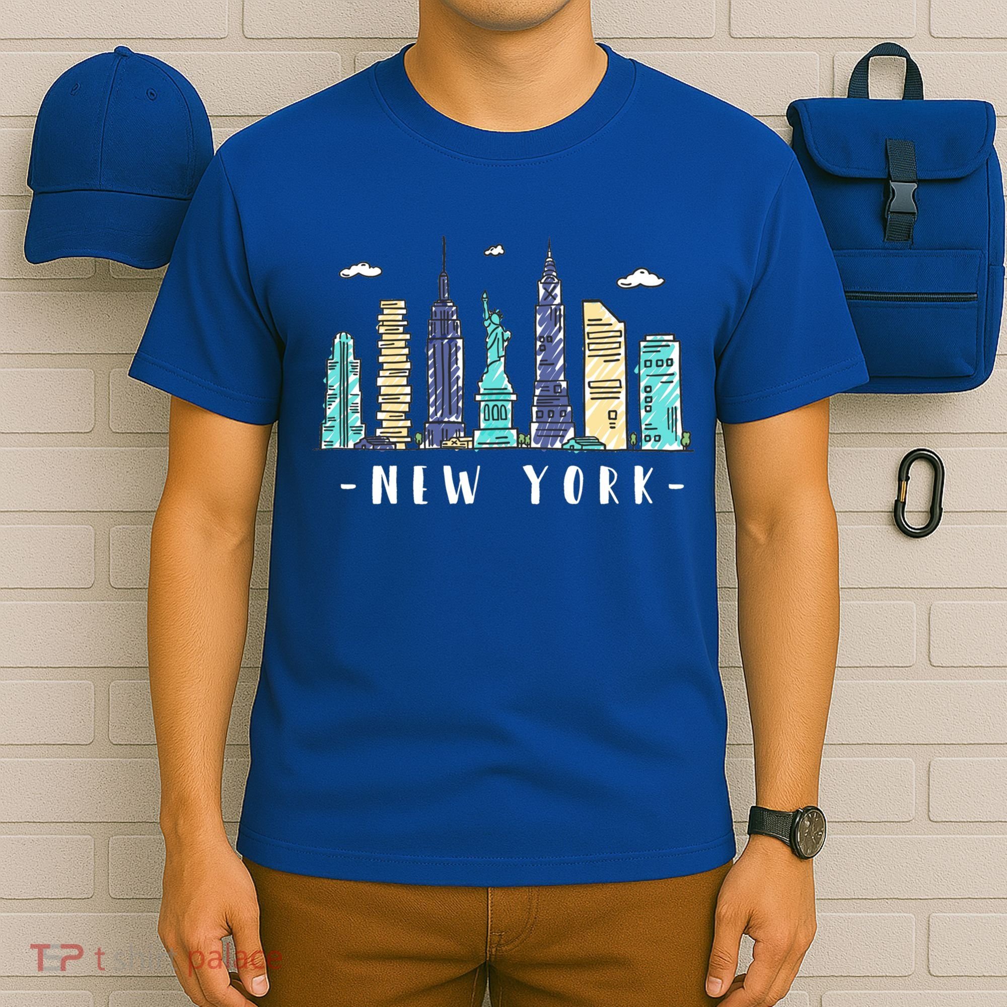 New York City Nyc Skyline Ny Watercolor Souvenir Gift Cute Gift T-Shirt