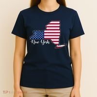 New York City United States Map T-Shirt thumb 4