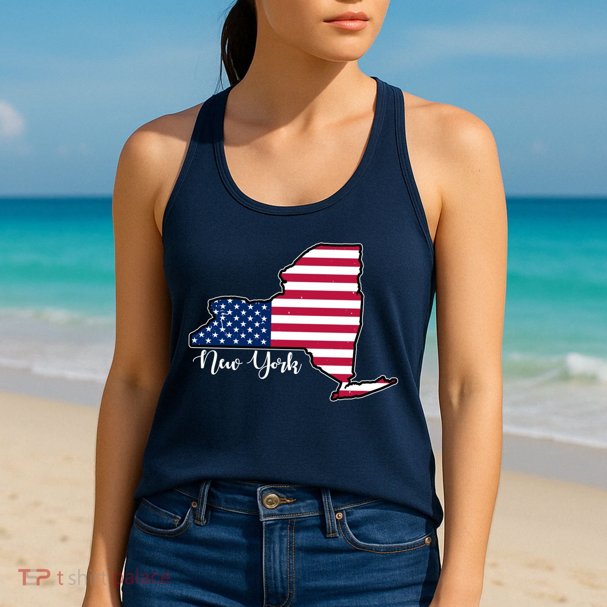 New York City United States Map Women's Tank Top