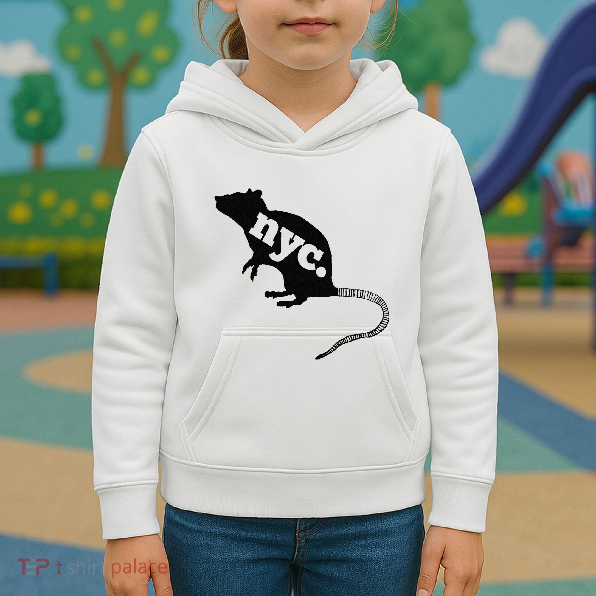 New York City Nyc Rat Logo Kids Hoodie