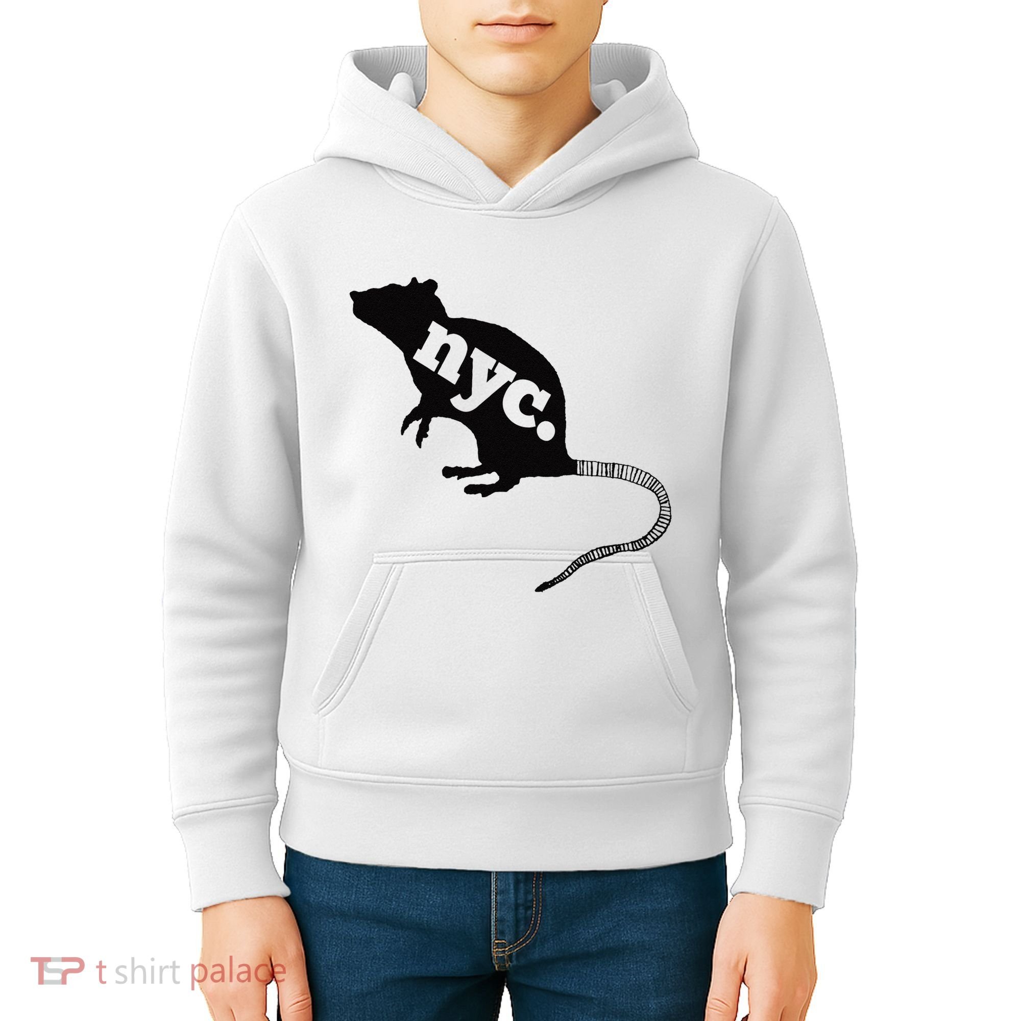 New York City Nyc Rat Logo Kids Hoodie