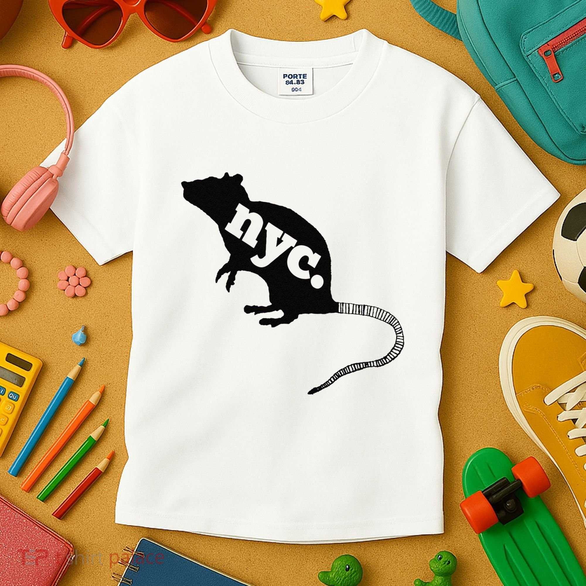 New York City Nyc Rat Logo Kids T-Shirt