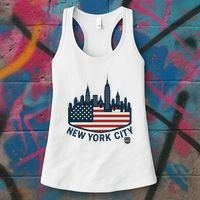 New York City Travel Flag Series Souvenir  Women's Tank Top thumb 3