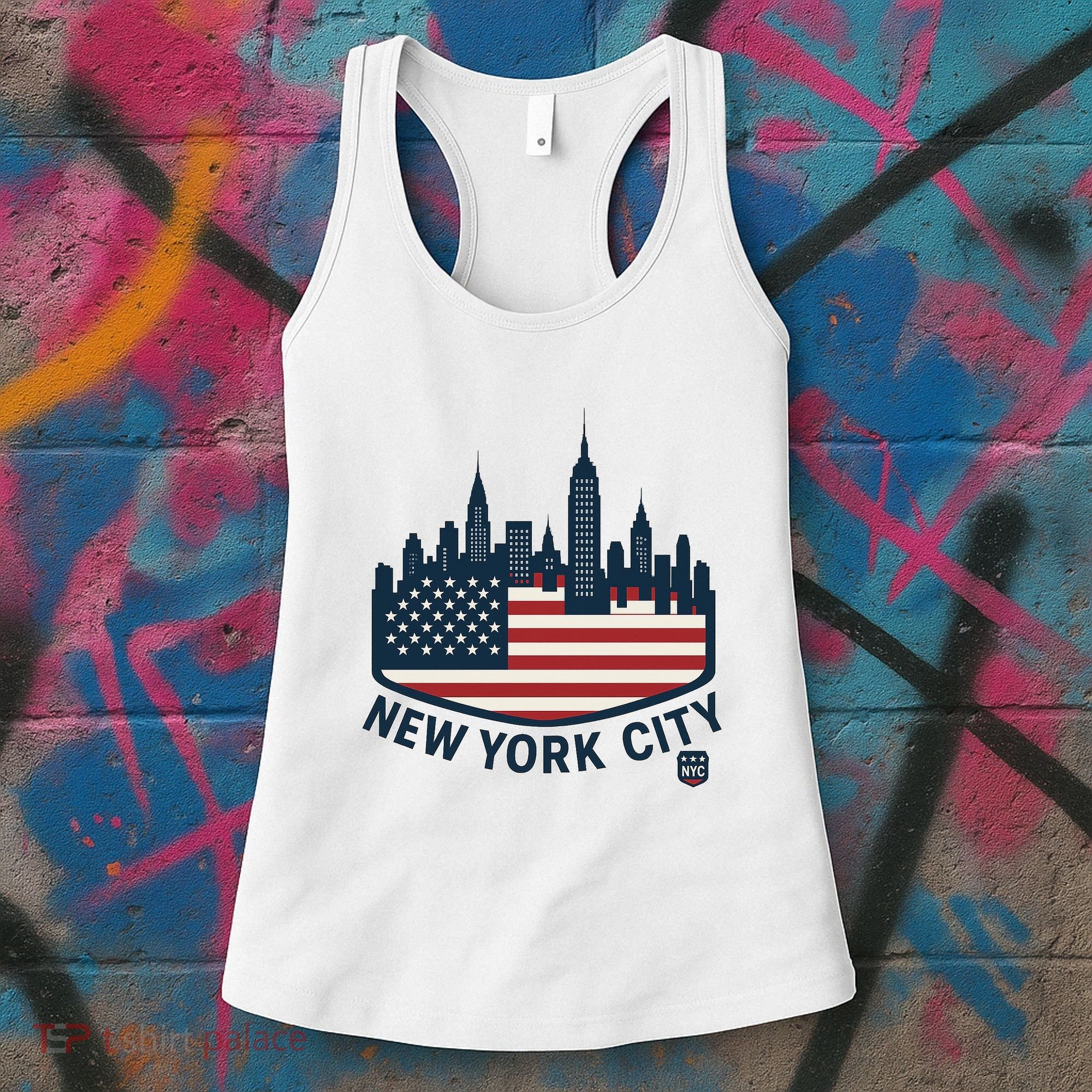 New York City Travel Flag Series Souvenir  Women's Tank Top