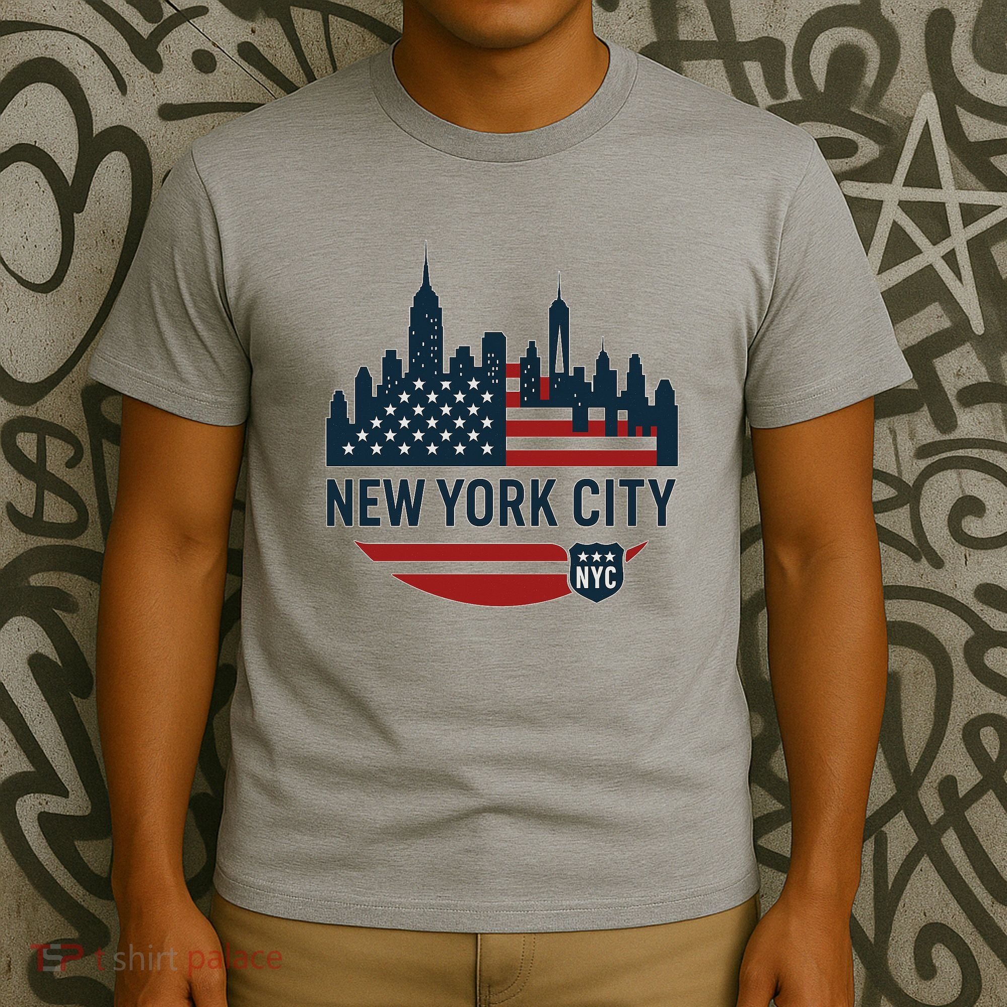 New York City Travel Souvenir Flag Series T-Shirt