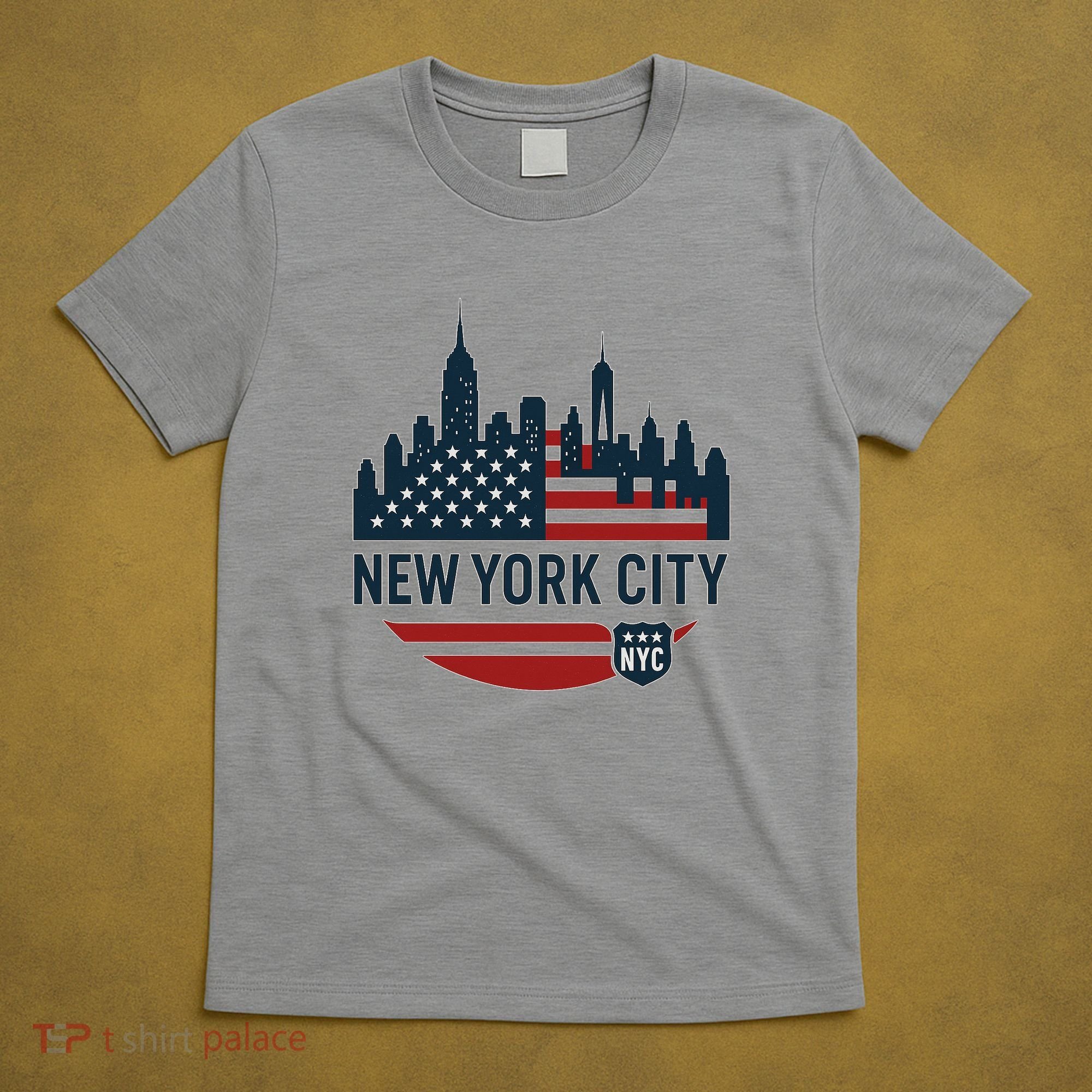 New York City Travel Souvenir Flag Series T-Shirt