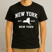 New York City NYC Vintage State Athletic Style T-Shirt thumb 3