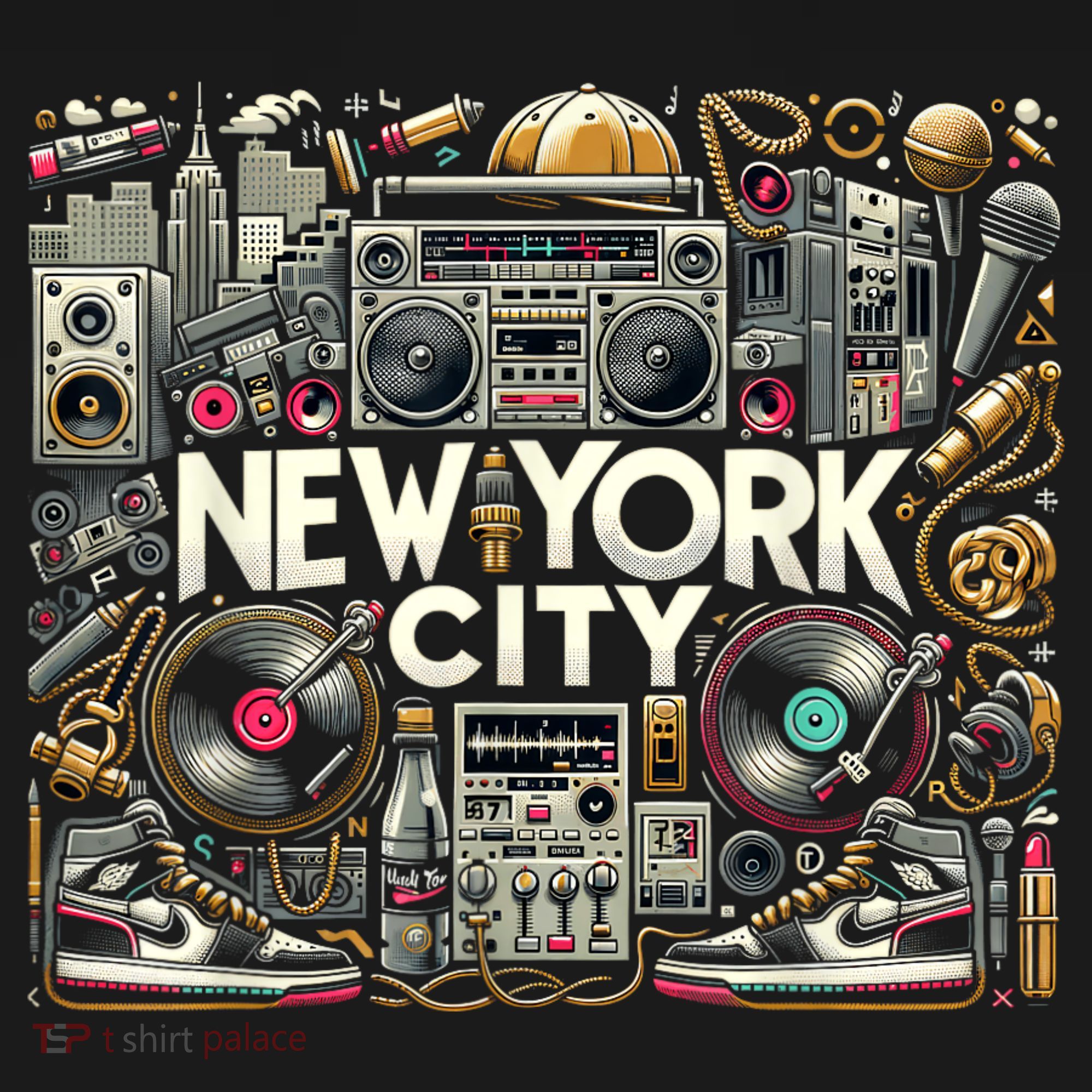 New York City Hip Hop | Women (Xs 6xl+) | Graphic T-Shirt