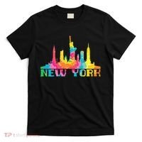New York City Skyline Nyc Tie Dye Liberty T-Shirt thumb 0