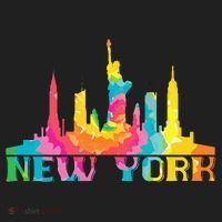 New York City Skyline Nyc Tie Dye Liberty Beanie thumb 2