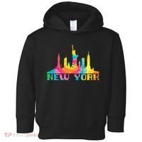 New York City Skyline Nyc Tie Dye Liberty Toddler Hoodie thumb 0