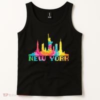 New York City Skyline Nyc Tie Dye Liberty Tank Top thumb 2