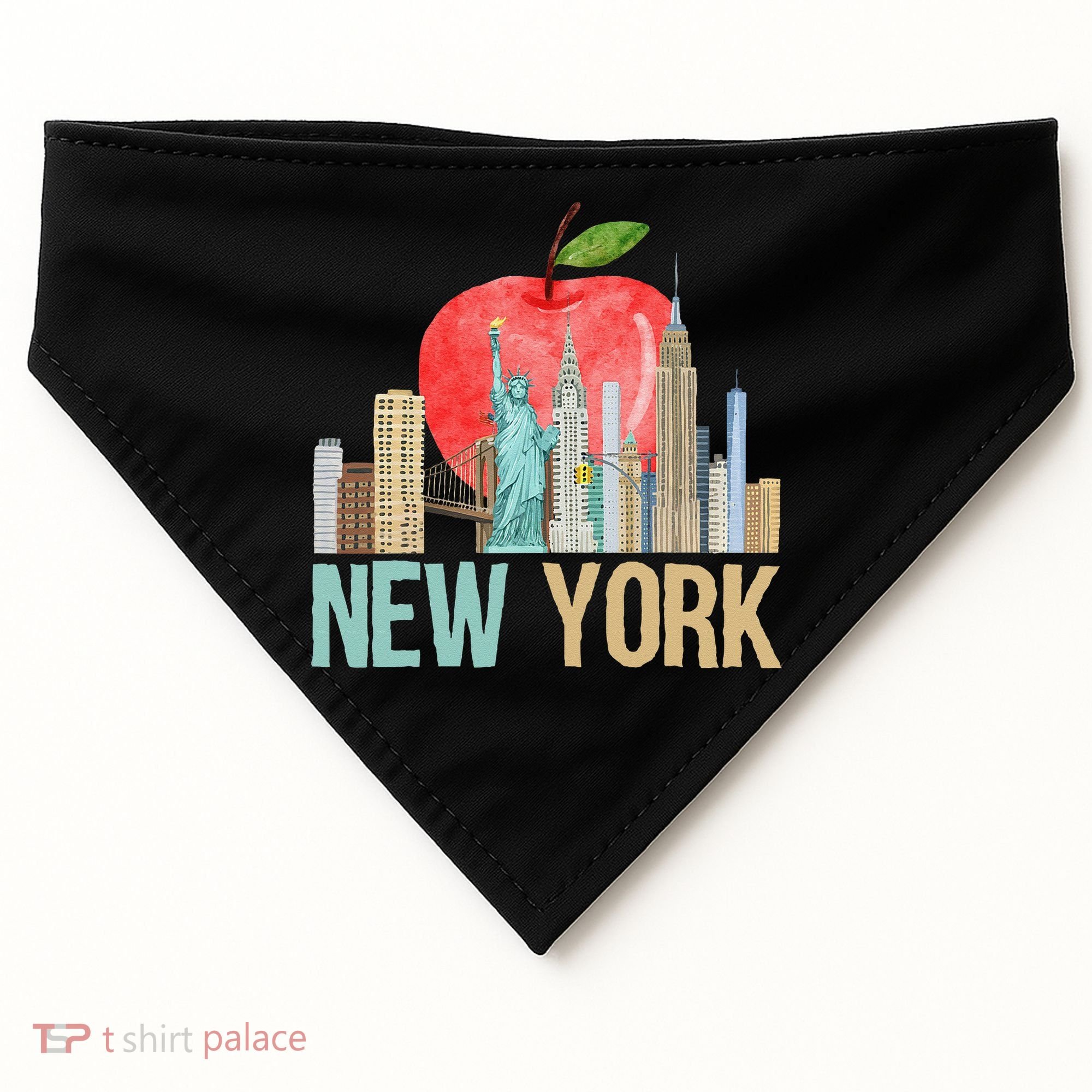 New York City NYC Iconic Skyline Big Apple Gift Souvenir USA-Made Doggie Bandana