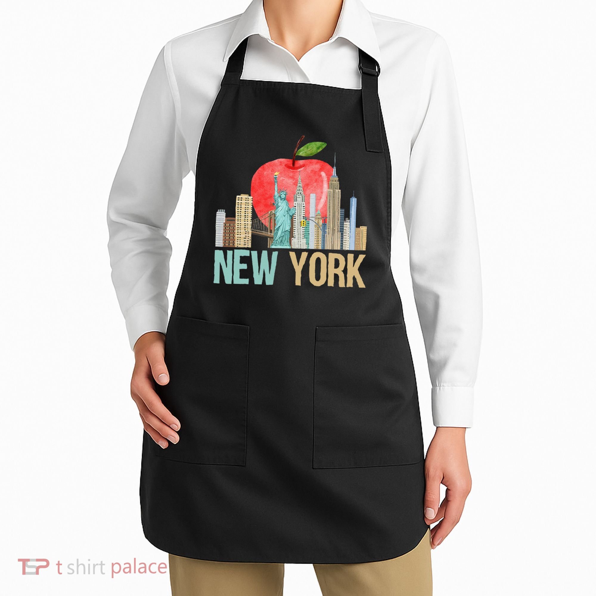 New York City NYC Iconic Skyline Big Apple Gift Souvenir Apron