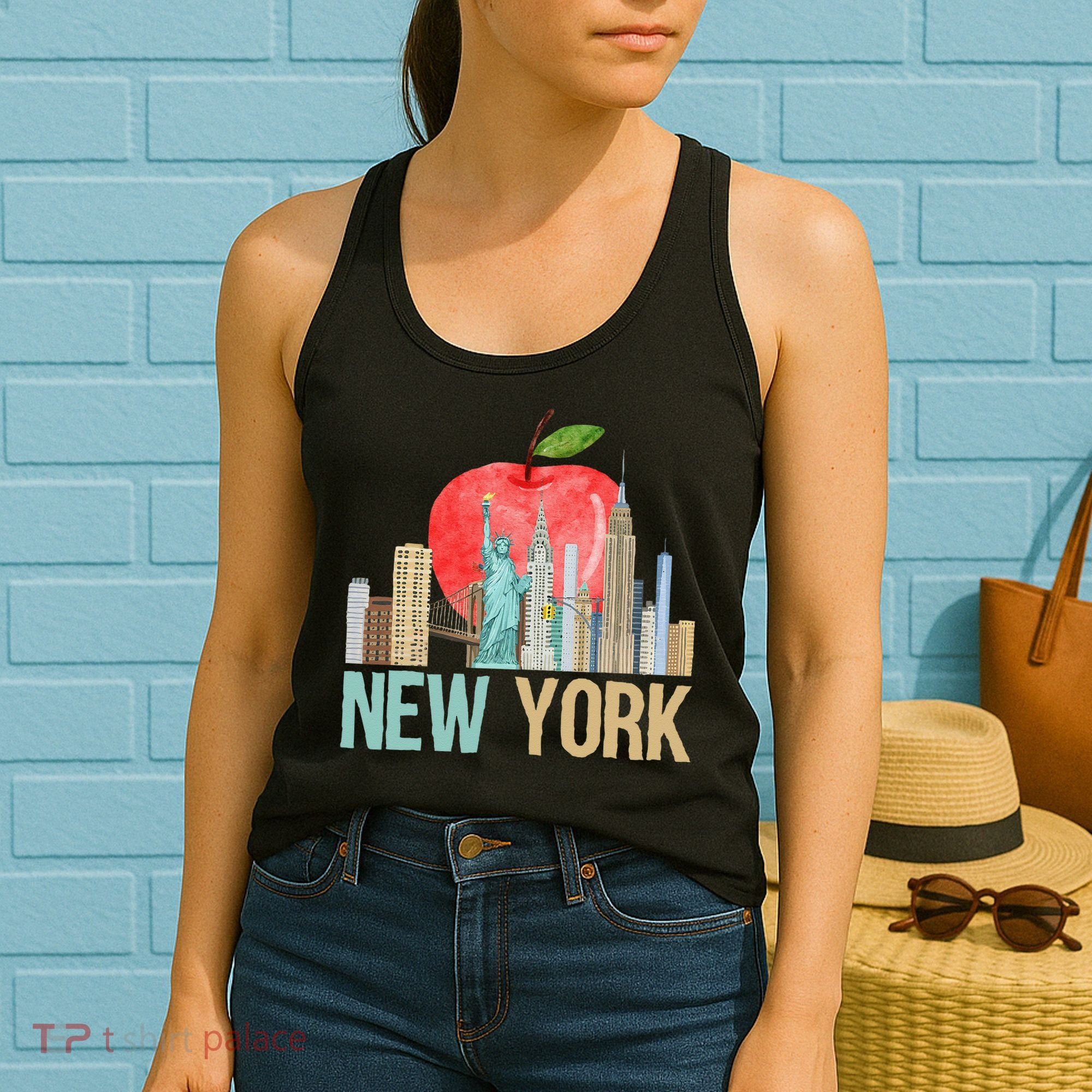New York City NYC Iconic Skyline Big Apple Gift Souvenir Women's Tank Top