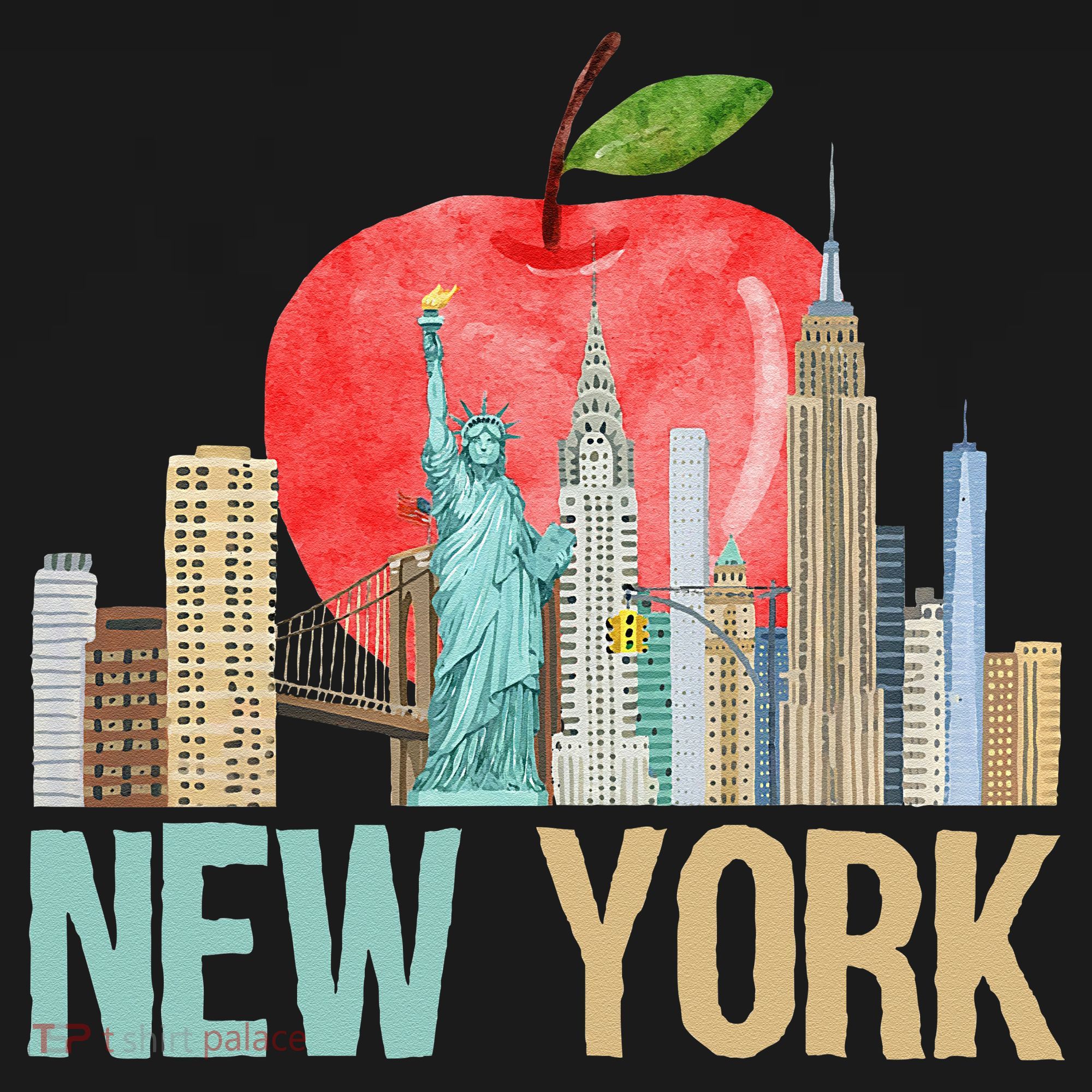 New York City NYC Iconic Skyline Big Apple Gift Souvenir Women's Tank Top