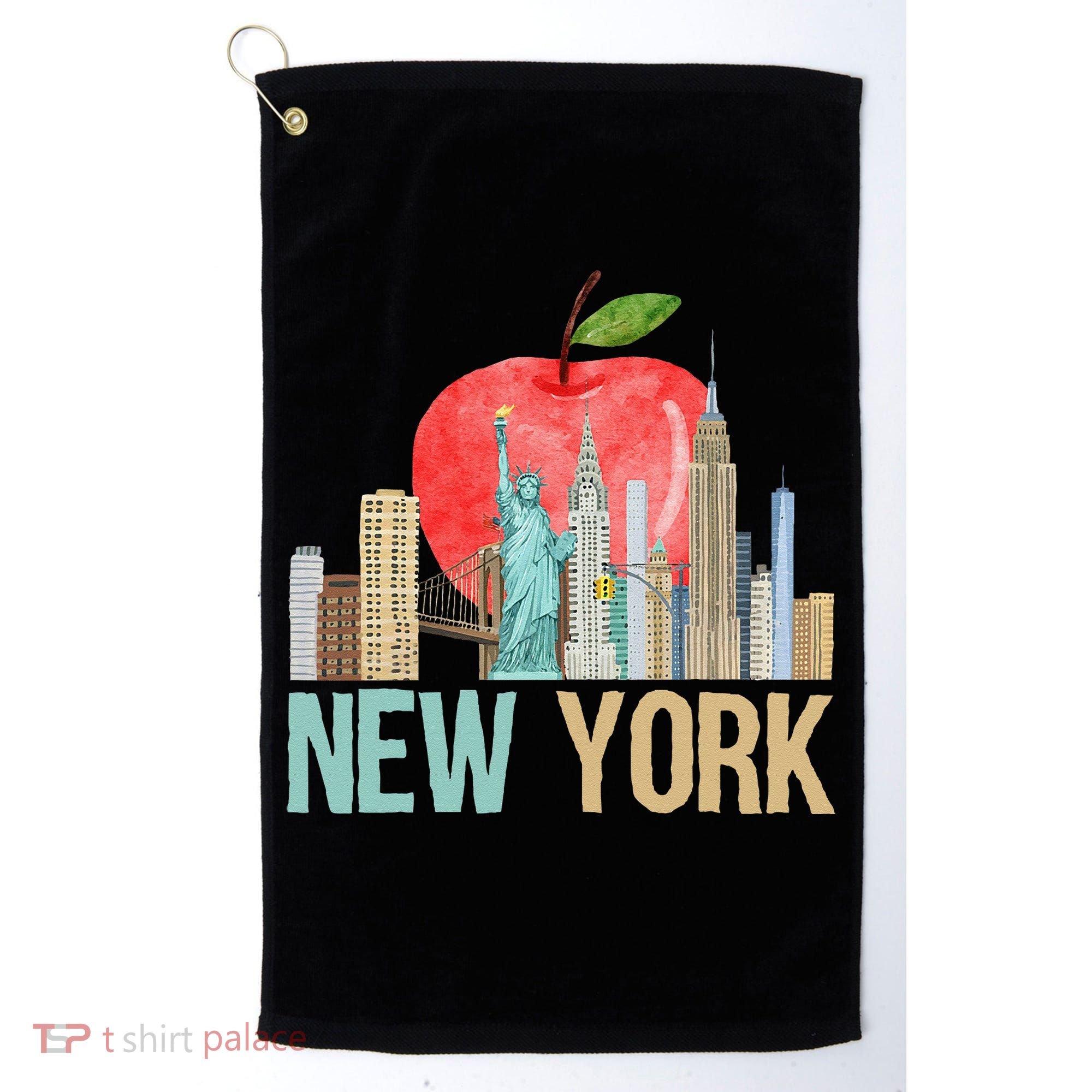 New York City NYC Iconic Skyline Big Apple Gift Souvenir Golf Towel