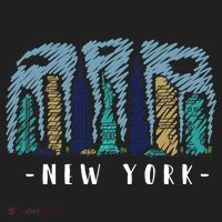 New York Cartoon Style Illustration Women's Sweatshirt thumb 2