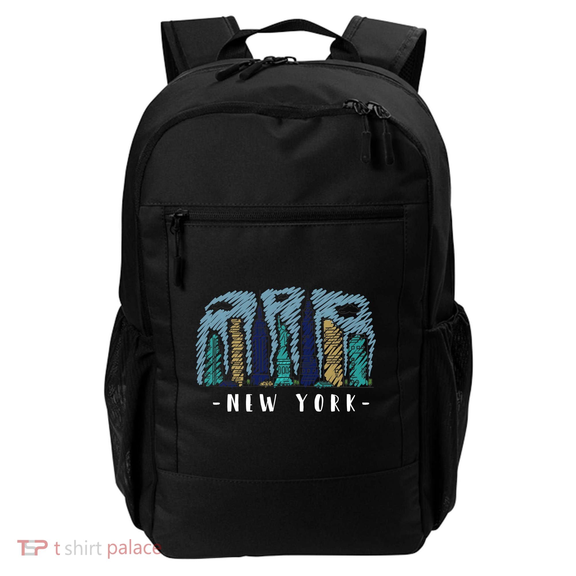 New York Cartoon Style Illustration Backpack
