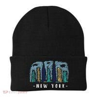 New York Cartoon Style Illustration Beanie thumb 0