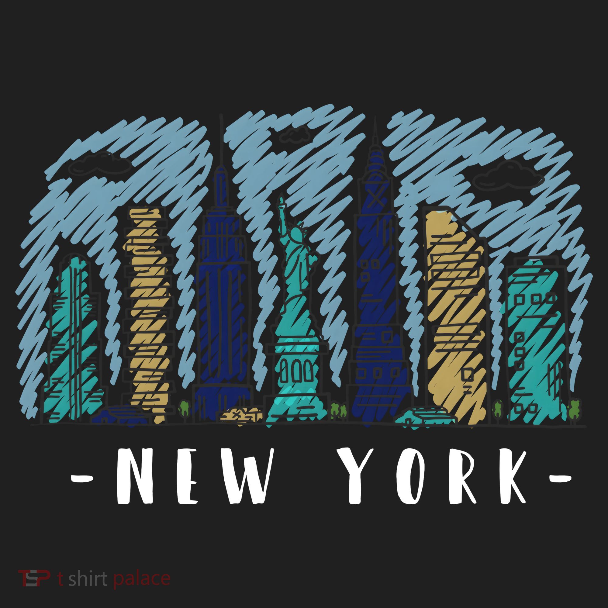 New York Cartoon Style Illustration Beanie