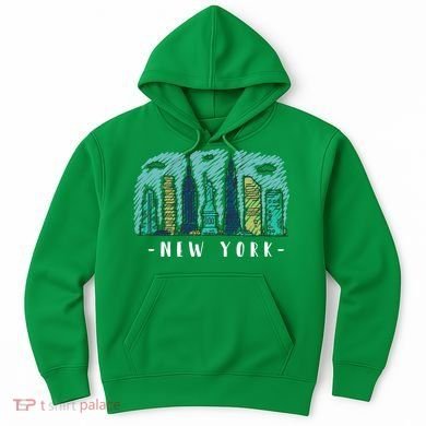 New York Cartoon Style Illustration Hoodie
