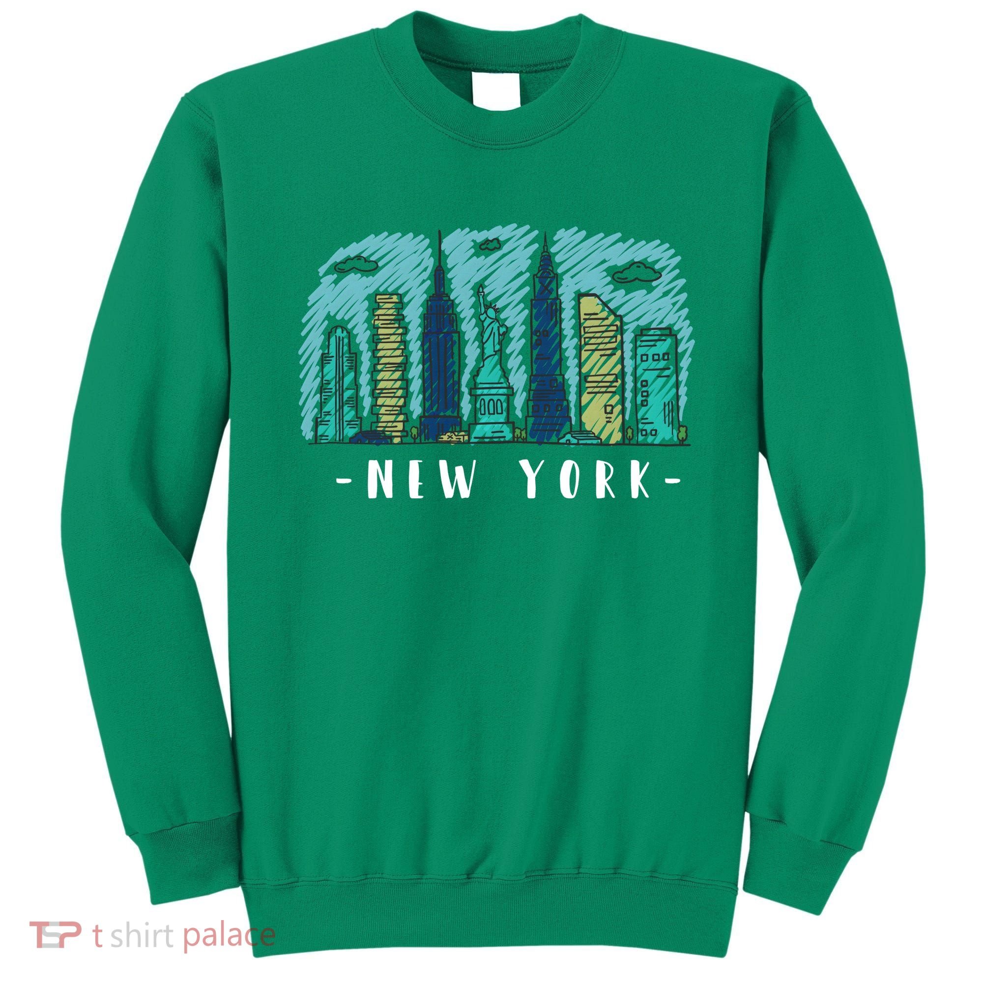 New York Cartoon Style Illustration Sweatshirt