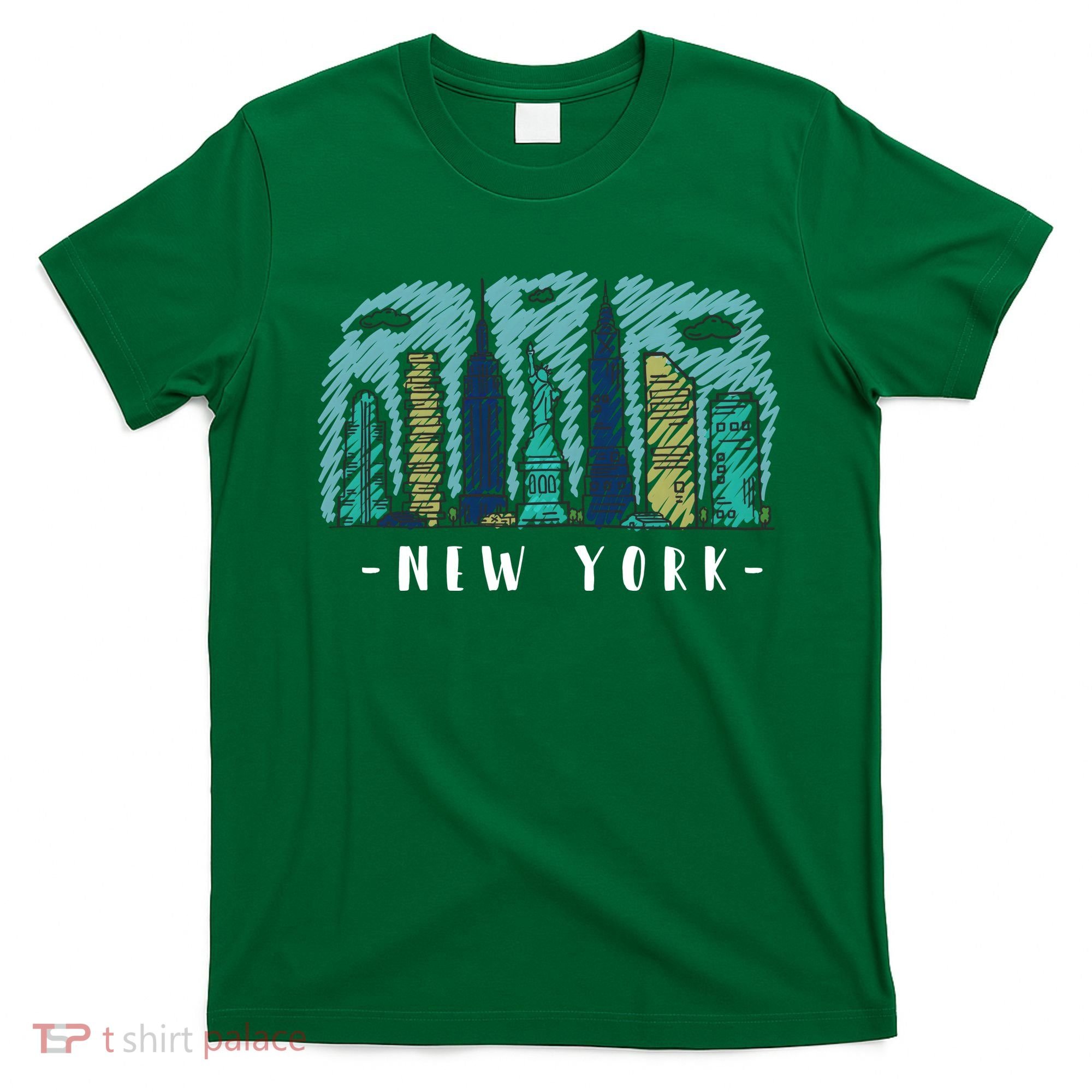 New York Cartoon Style Illustration T-Shirt