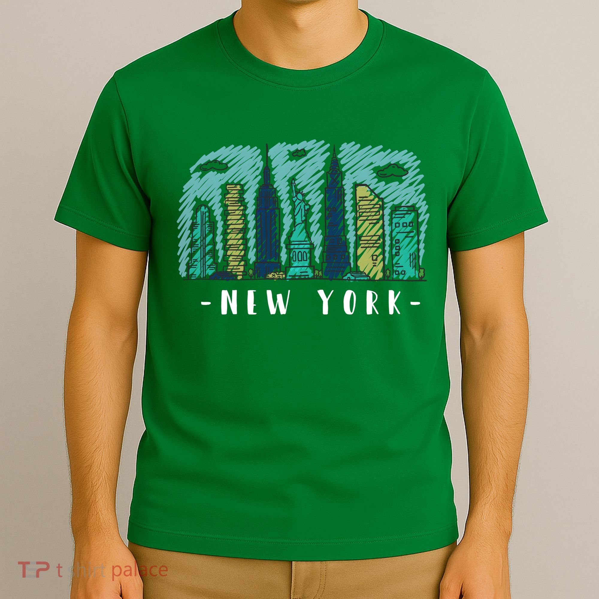 New York Cartoon Style Illustration T-Shirt