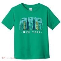 New York Cartoon Style Illustration Toddler T-Shirt thumb 0