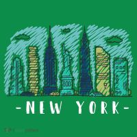 New York Cartoon Style Illustration Kids Sweatshirt thumb 2