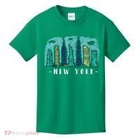New York Cartoon Style Illustration Kids T-Shirt thumb 0