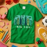 New York Cartoon Style Illustration Kids T-Shirt thumb 3